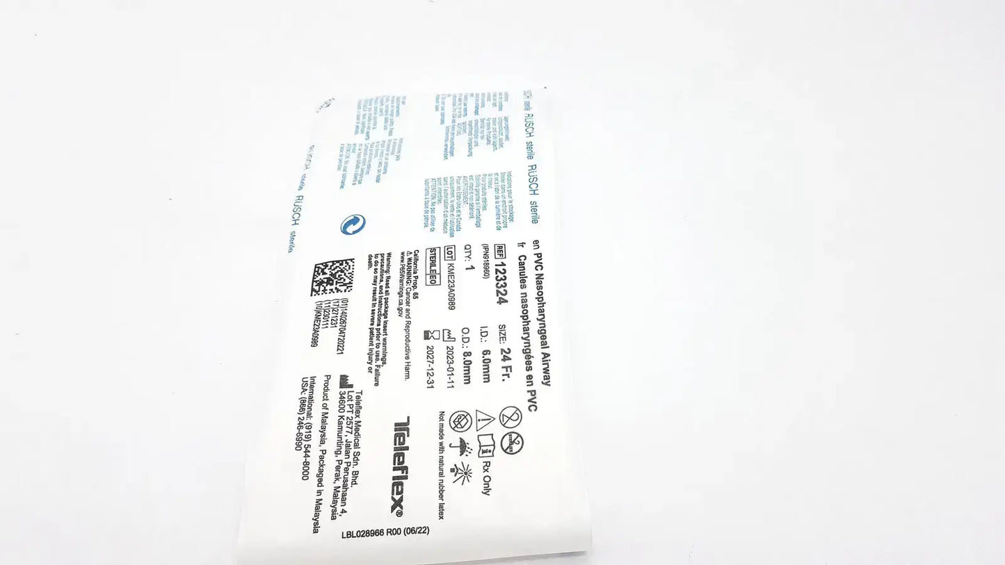 Rusch PVC Nasopharyngeal Airway Size 24 Fr. Ref: 123324 QTY 10 Nasopharyngeal Airway, second-hand product photo 9