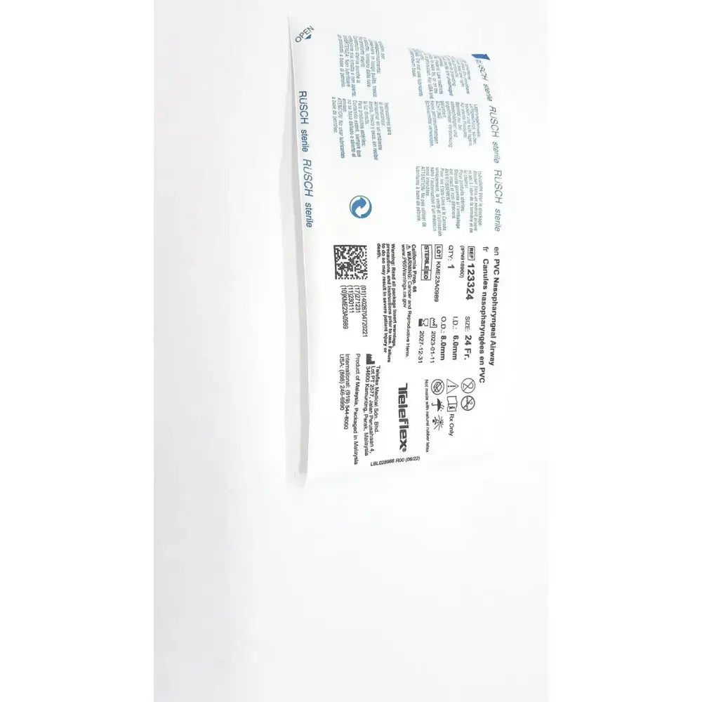 Rusch PVC Nasopharyngeal Airway Size 24 Fr. Ref: 123324 QTY 10 Nasopharyngeal Airway, second-hand product photo 6