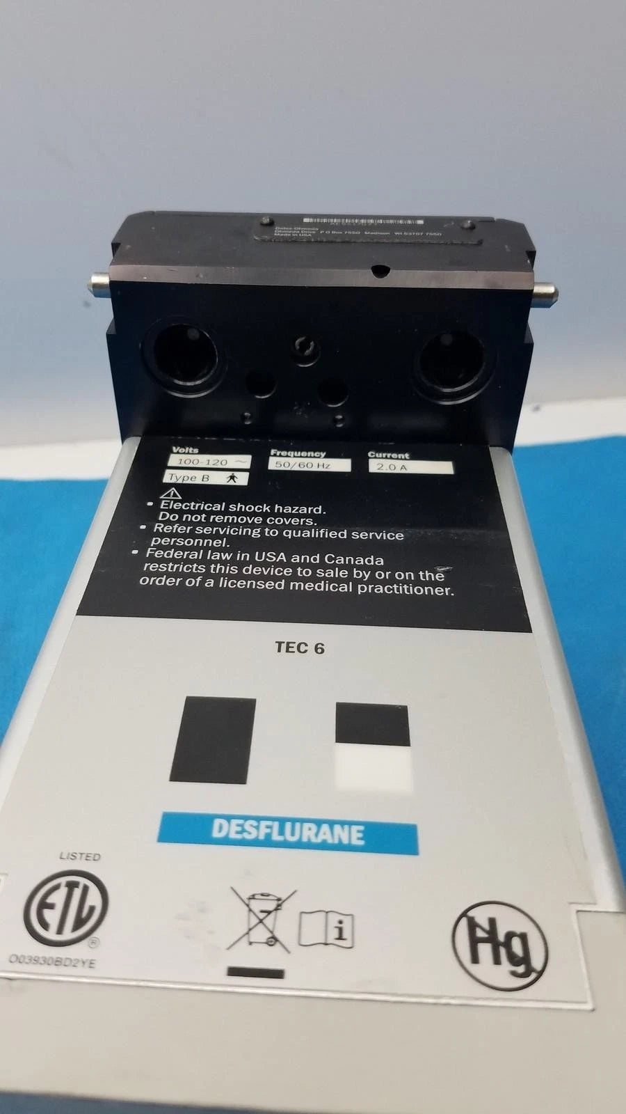 جهاز التخدير بالديسفلوران Datx-Ohmeda Tec 6 Plus
