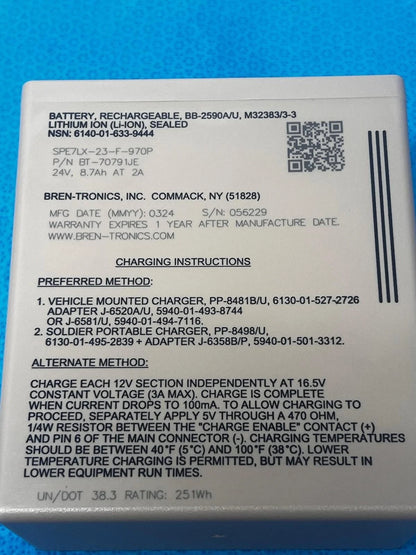 Bren-Tronics BB-2590A/U Lithium-Ion Rechargeable Battery