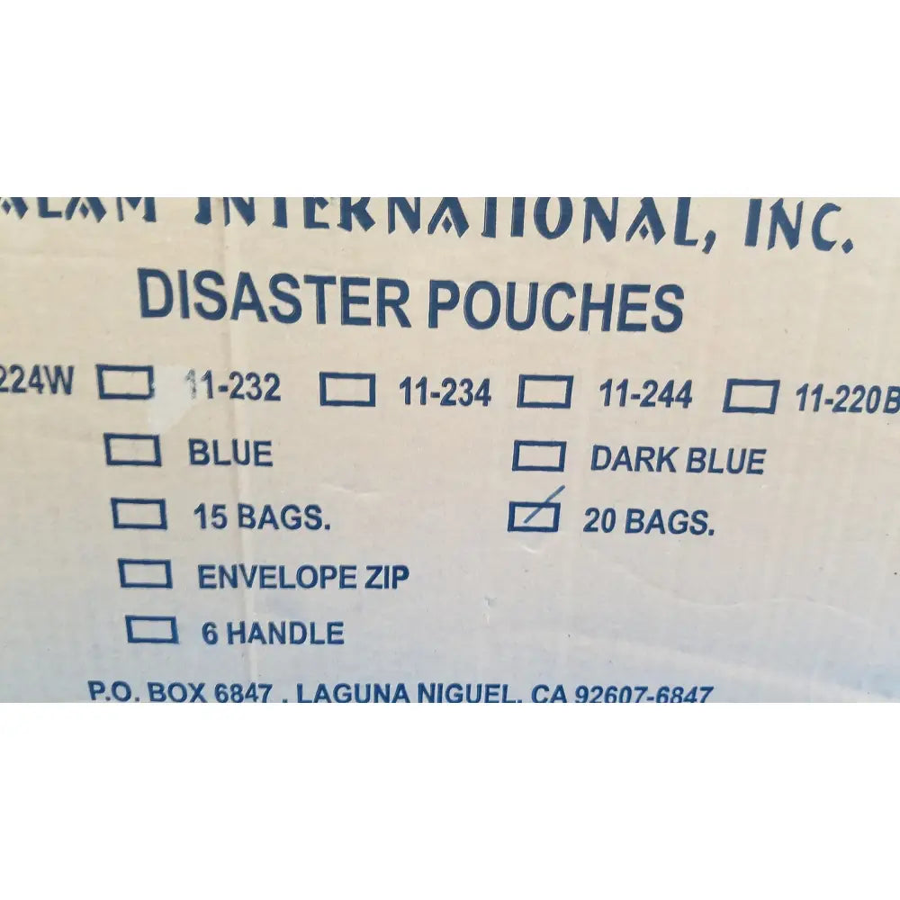 Salam international disaster pouch body bag in white with center zip envelope closure and 6 handle options for mortuary use