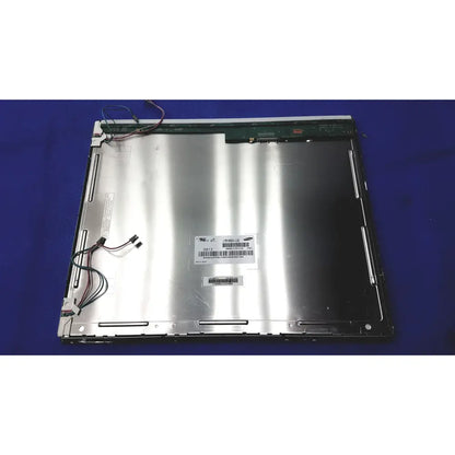 Silver samsung ltm190e4-l02 tft lcd panel screen with visible wiring and barcode label on the back side
