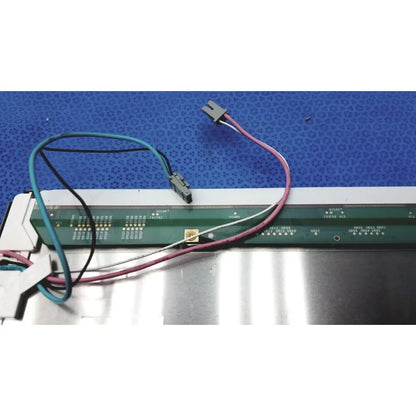 Image of the back side of samsung ltm190e4-l02 tft lcd panel showing green circuit board with wires and connectors