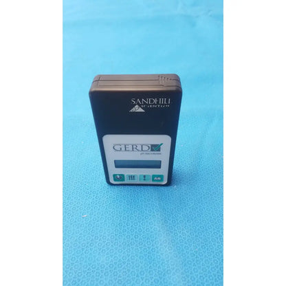 Black Sandhill Scientific Gerd ph recorder G99-1100 with white label teal buttons and display screen for accurate monitoring