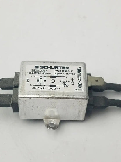 Schurter 1 Phase Line Filter 5500 2081 With 5 Pin Female Connector EMI/RFI Line Filter, second-hand product photo 4