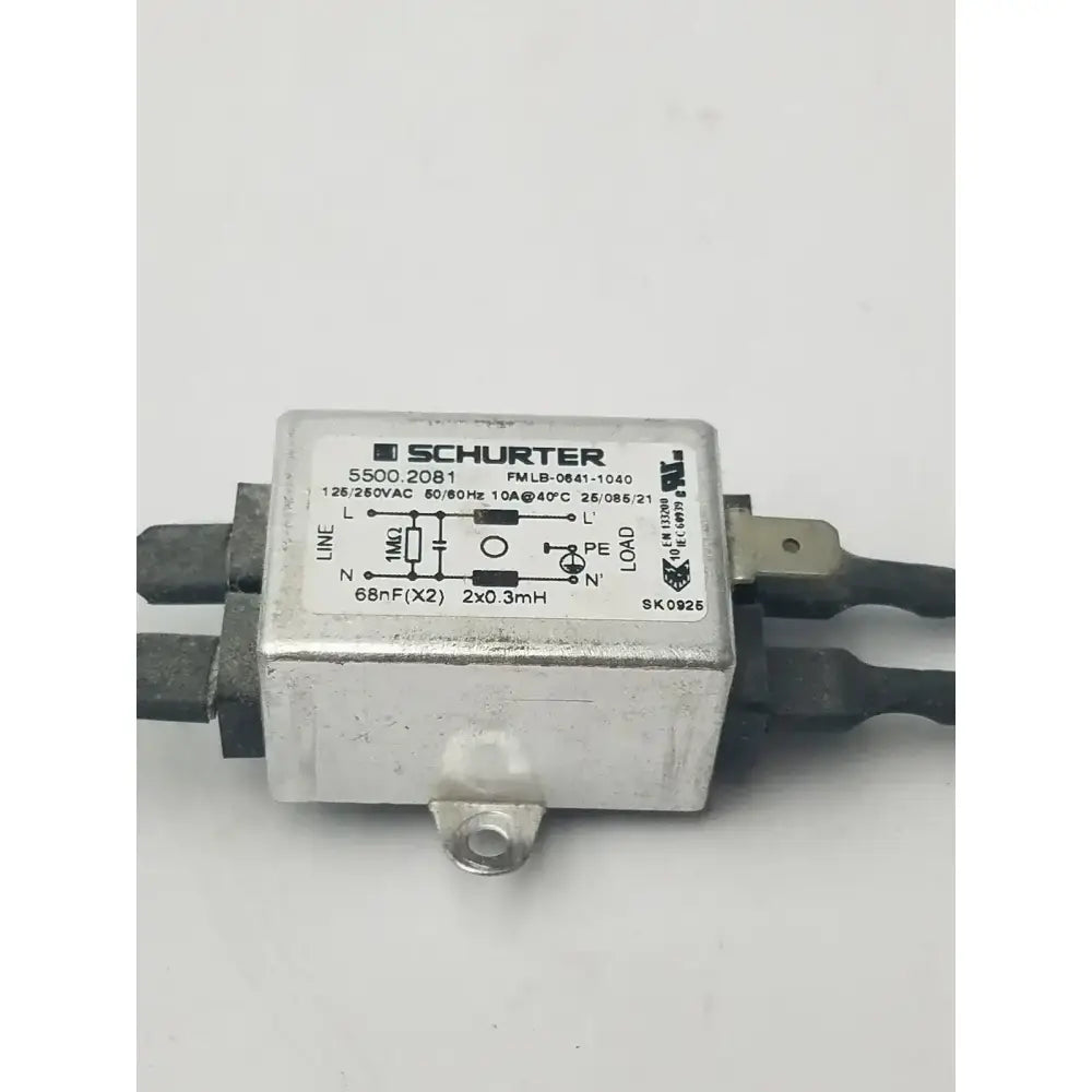 Schurter 1 Phase Line Filter 5500 2081 With 5 Pin Female Connector EMI/RFI Line Filter, second-hand product photo 4