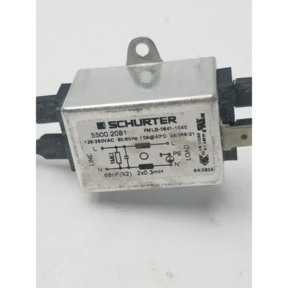 Schurter 1 Phase Line Filter 5500 2081 With 5 Pin Female Connector EMI/RFI Line Filter, second-hand product photo 2