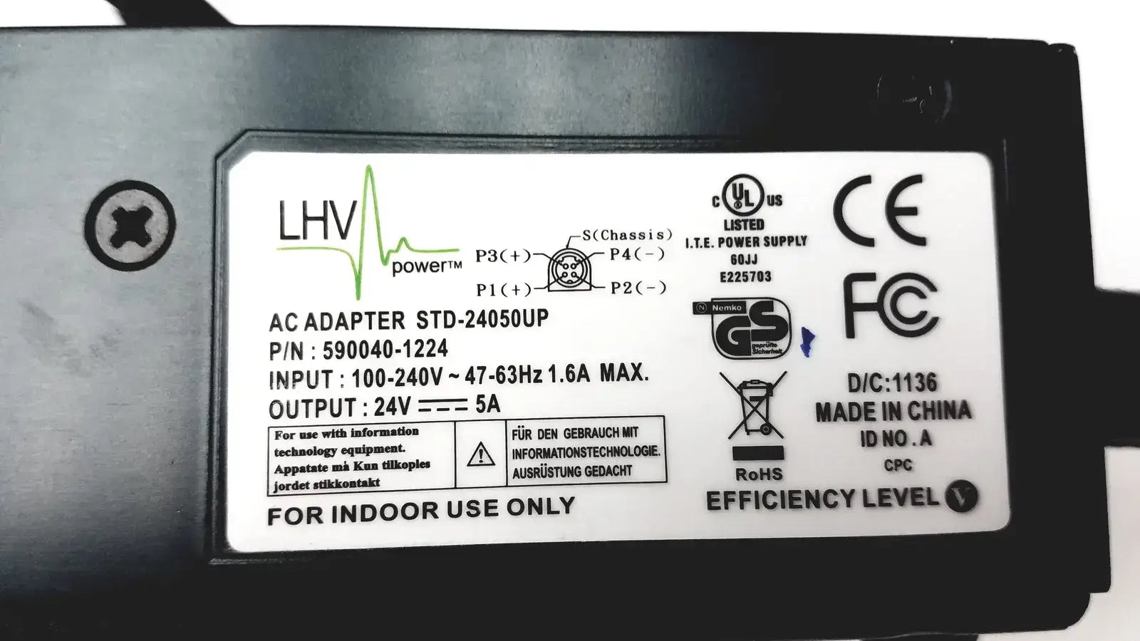 ScriptPro Printer VS25 3045-1000-225, LHV AC Adapter STD-24050UP Power Supply AC Adapter Power Supply, second-hand product photo 5
