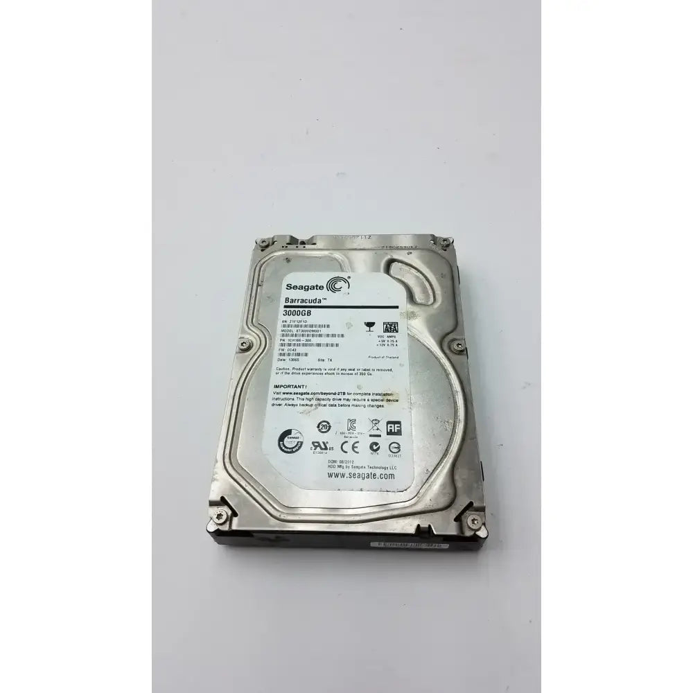 Seagate Barracuda 3TB 7200RPM 3.5" SATA HDD ST3000DM001 9YN166 Desktop Drive Internal Hard Drive, as-is (for parts) product photo 8