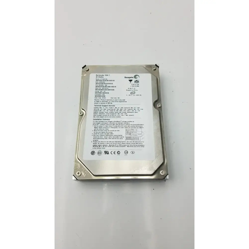 Seagate ST340014A Barracuda 40GB 7200RPM PATA IDE 3.5" Internal Hard Disk Drive Internal Hard Drive, second-hand product photo 1