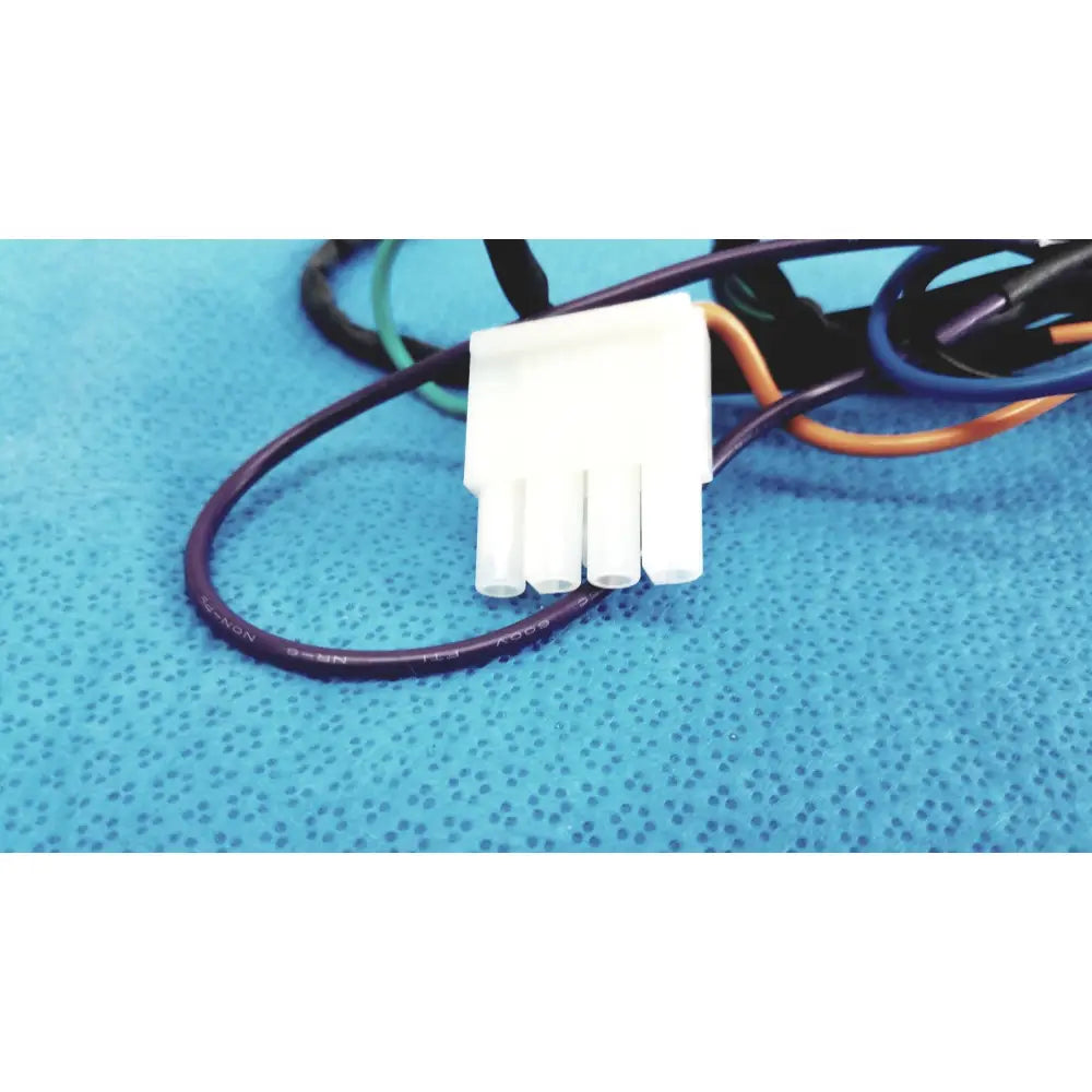 White plastic multi-pin connector with black orange and green wires for seiwa ferrite cores connectors lead wire harness cable