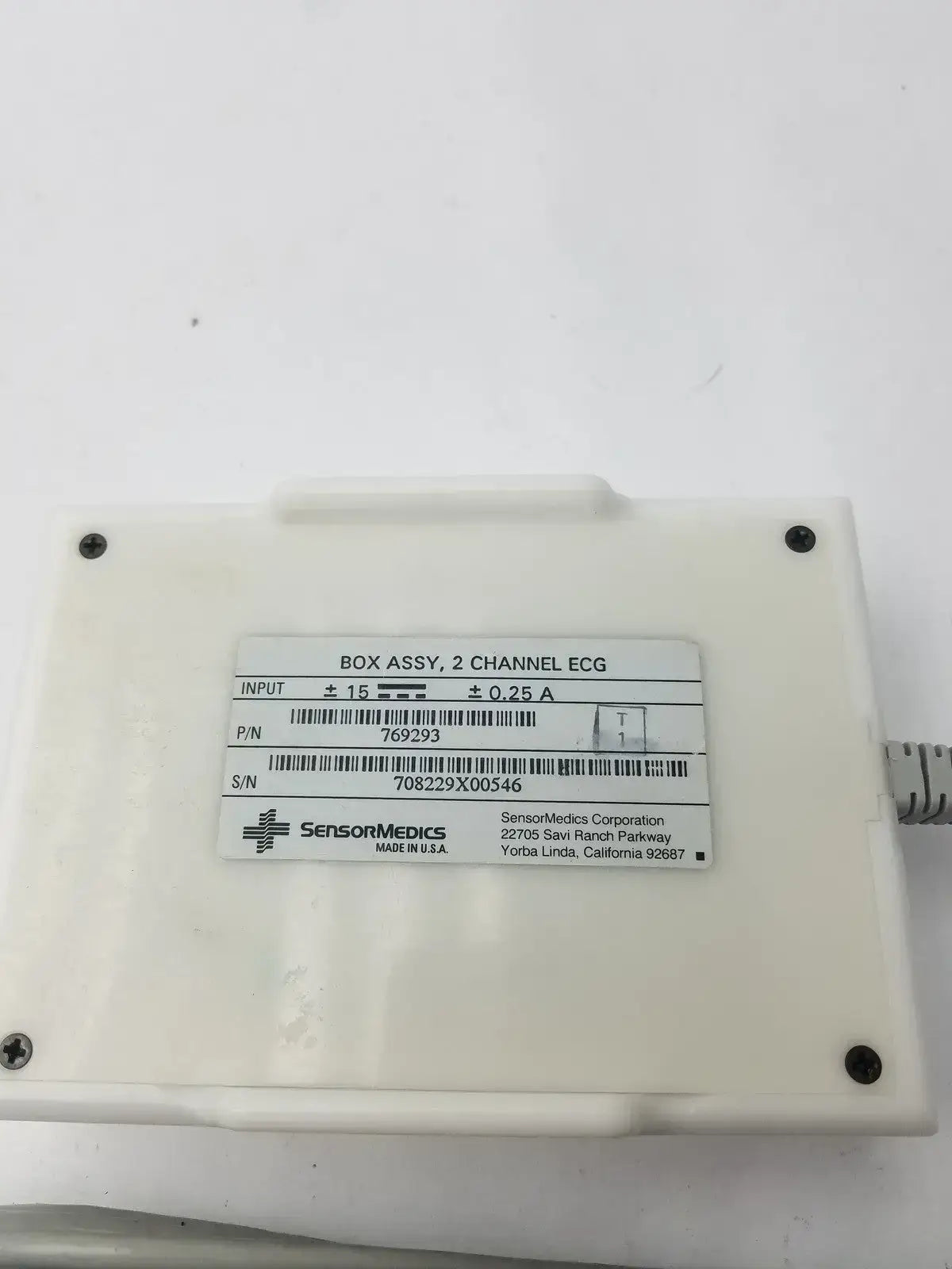 Sensor Medics Box Assy, 2 Channel ECG 769293 ECG Interface Box Assembly, second-hand product photo 3