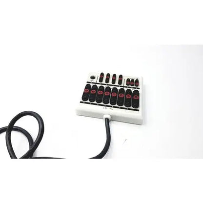 SensorMedics 769259 white plastic interface box assembly with black and red toggle switches and integrated cable