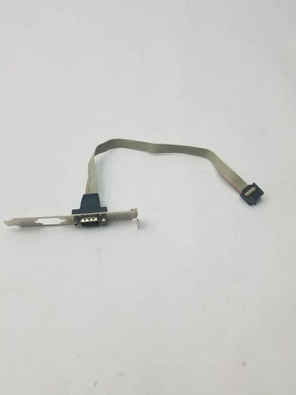 Generic Serial 9 Pin DB9 RS232 Motherboard Com Port Ribbon Cable Connector Slot Bracket RS232 Serial Port Bracket Cable, second-hand product photo 1