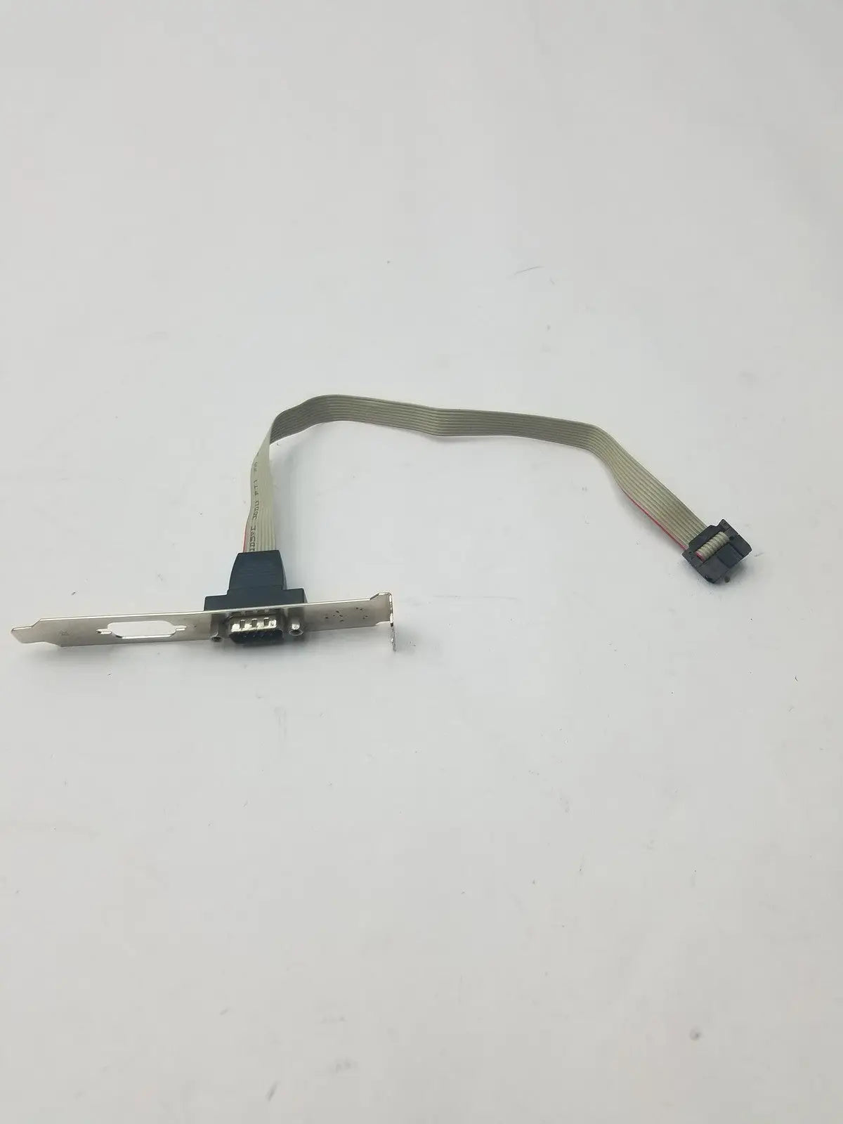 Generic Serial 9 Pin DB9 RS232 Motherboard Com Port Ribbon Cable Connector Slot Bracket RS232 Serial Port Bracket Cable, second-hand product photo 1