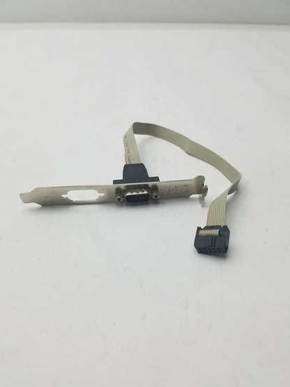 Generic Serial 9 Pin DB9 RS232 Motherboard Com Port Ribbon Cable Connector Slot Bracket RS232 Serial Port Bracket Cable, second-hand product photo 4