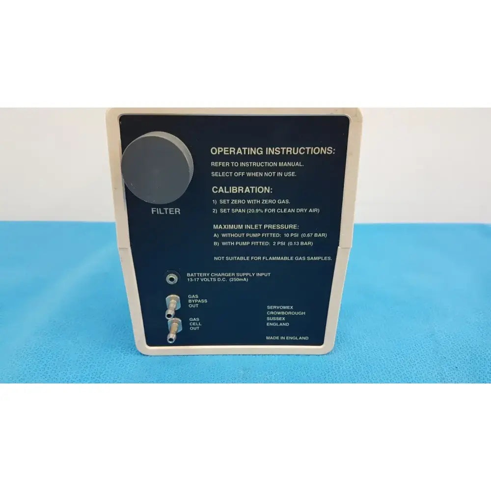 Servomex Model 572 Paramagnetic Oxygen Analyzer – Calibrated O2 Analyzer Oxygen Analyzer, second-hand product photo 3