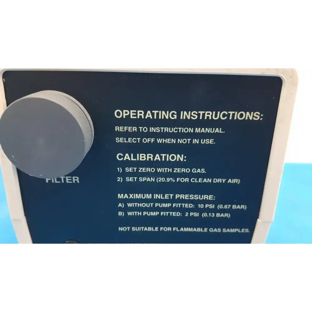 Servomex Model 572 Paramagnetic Oxygen Analyzer – Calibrated O2 Analyzer Oxygen Analyzer, second-hand product photo 5