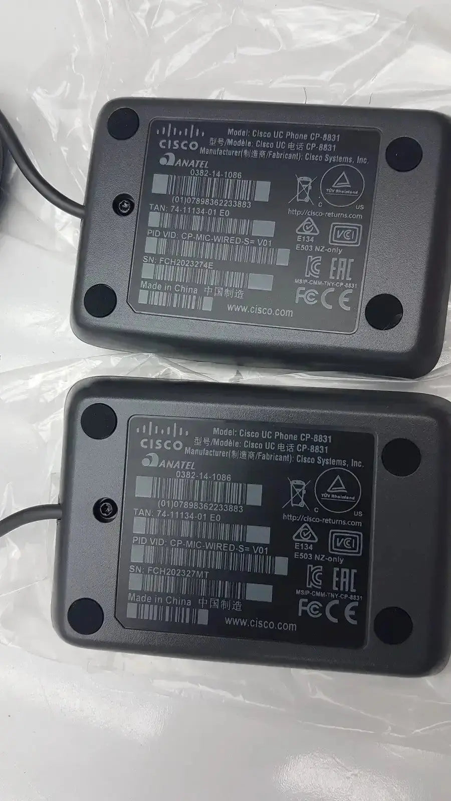 Cisco Set of 2 Cisco UC Phone CP-8831, Microphone Conference Phone Microphone, second-hand product photo 6