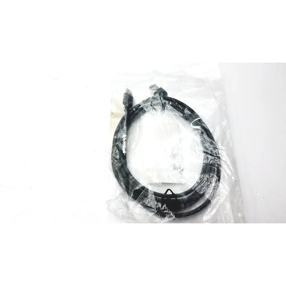 Black shielded usb cable with molded connectors packaged in clear plastic for Zebra scanner model CBA-U21-S07ZBR