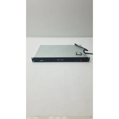 Black and silver shure scm800 rackmount professional 8 channel microphone mixer with nexia branding on front panel