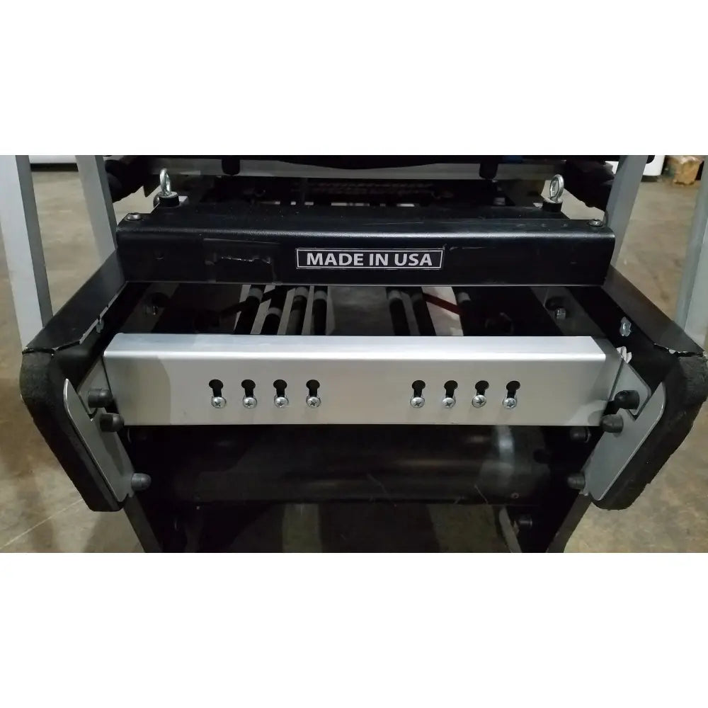 Black and silver industrial-grade Shuttle Recovery Sport machine with multiple keyholes and made in USA label on front panel