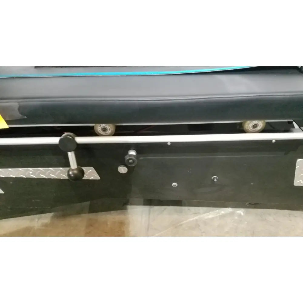 Black industrial shuttle recovery sport machine with silver metal handle and wheels for efficient recovery sport use