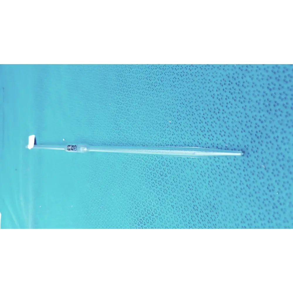 Clear plastic sibata 5ml glass serological pipette with white tip and black labeling for precise liquid measurement