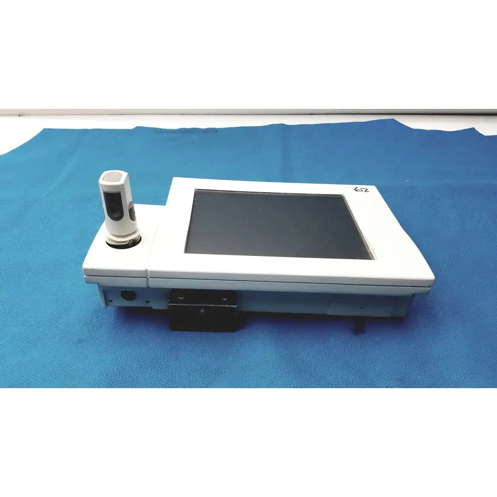 White rectangular touchscreen ipx4 control console with mounted camera by siemens model 07558831