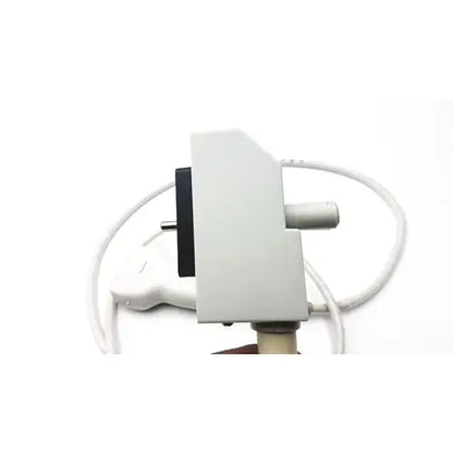 White plastic Siemens B1B0059 ultrasound transducer probe with black rectangular component and coiled white cable