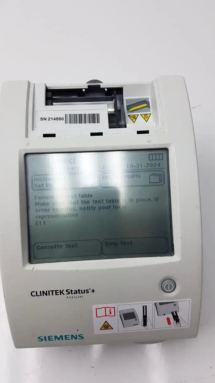 Siemens Clinitek Status Analyzer Model 004979 Urinalysis Analyzer, second-hand product photo 1