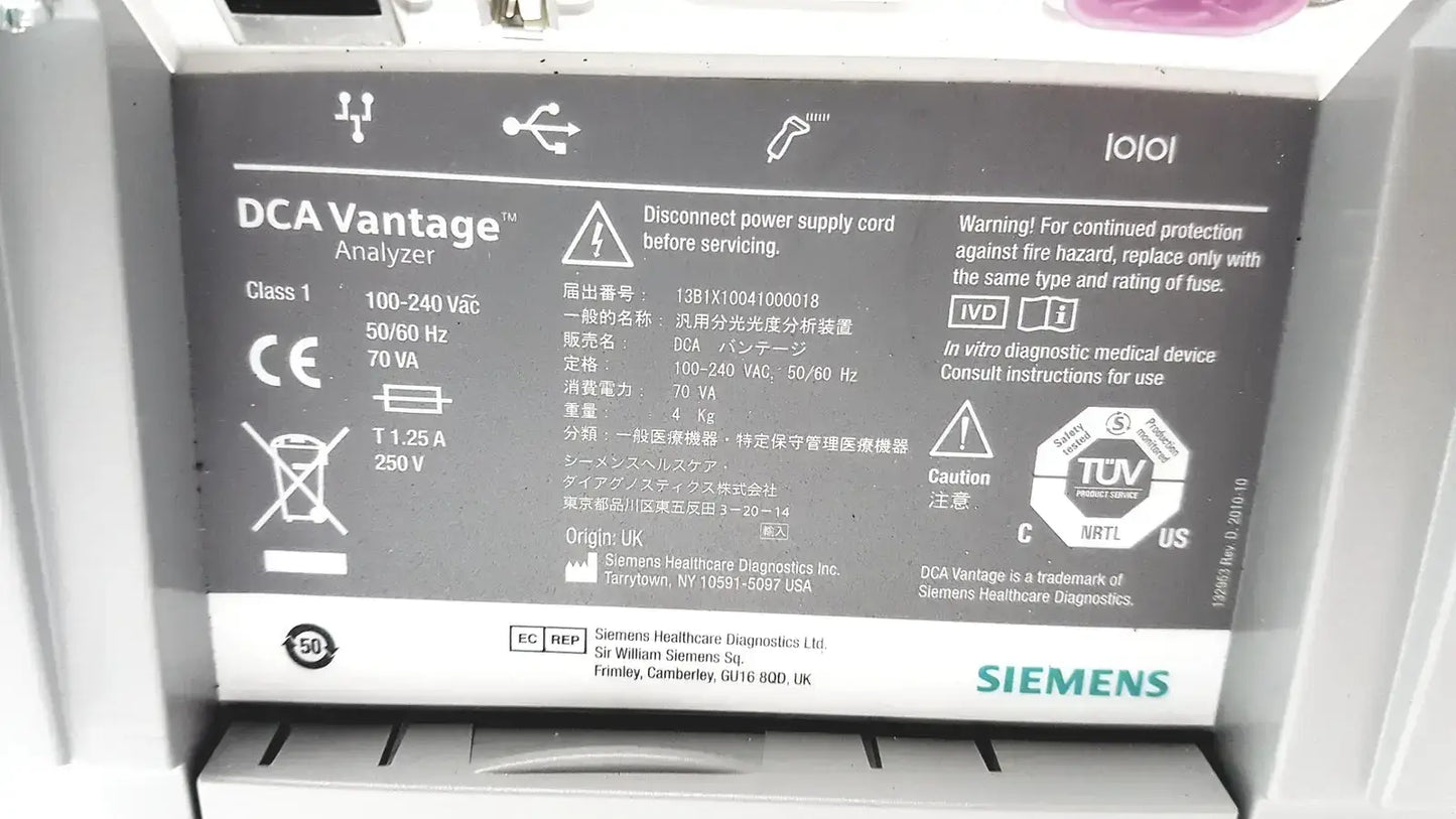 Siemens DCA Vantage Analyzer Laboratory Analyzer, second-hand product photo 4