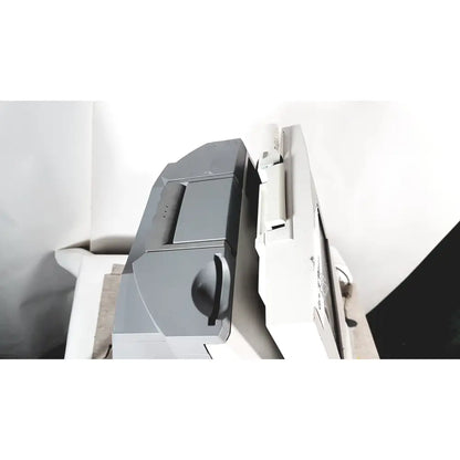 Gray plastic Siemens Rapidpoint 400 405 series printer with black handle and white paper tray for reuse medical testing