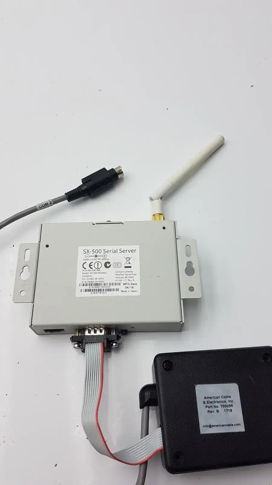 Silex Technology SX-500 Serial Server With American Cable Part 75505R Serial Device Server, second-hand product photo 12