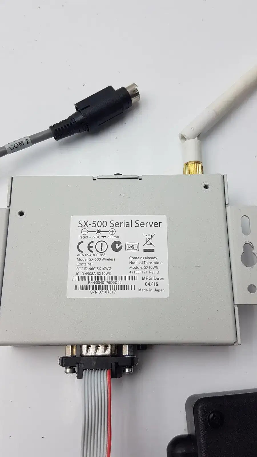 Silex Technology SX-500 Serial Server With American Cable Part 75505R Serial Device Server, second-hand product photo 10