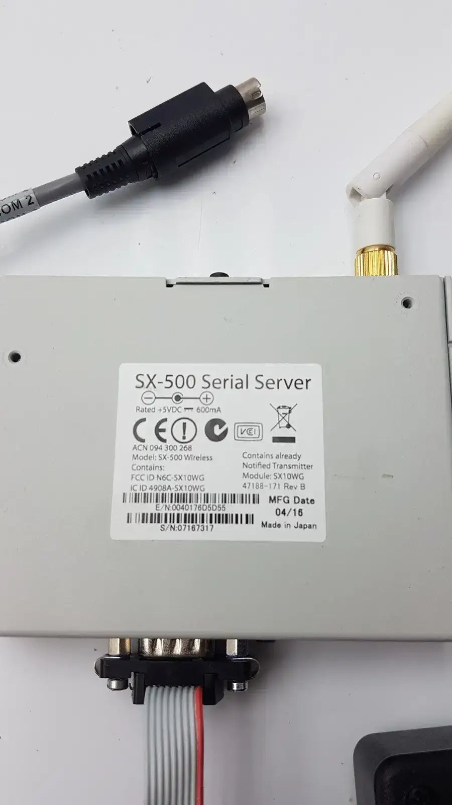 Silex Technology SX-500 Serial Server With American Cable Part 75505R Serial Device Server, second-hand product photo 11