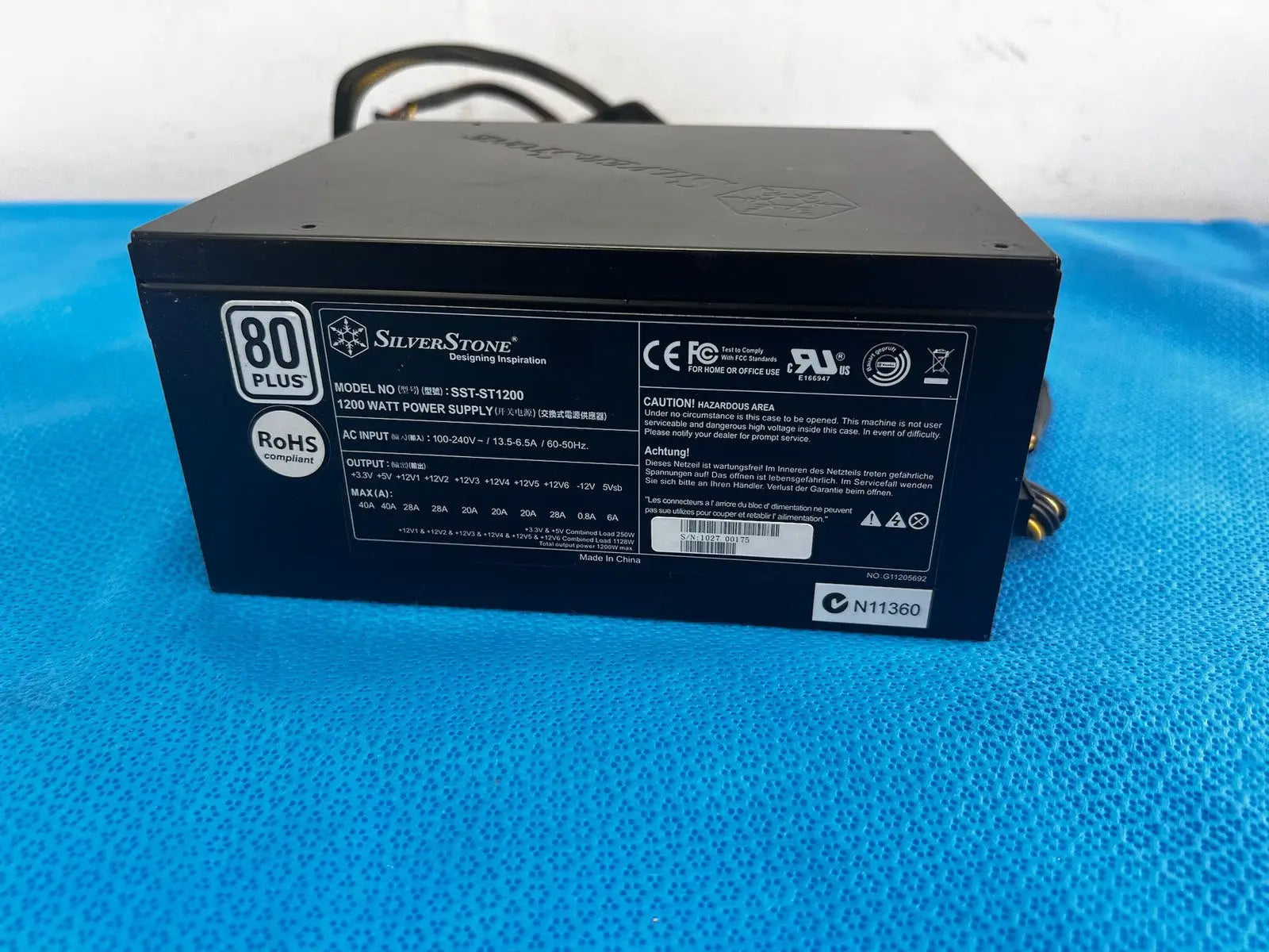 Reuse Medical SilverStone 80 Plus SST-ST1200-G 1200W Strider Gold 80 Plus Gold Power Supply Power Supplies, second-hand product photo 1