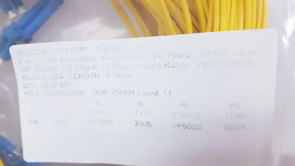 Kentek Singlemode Fiber Optic Cable Assembly – LC to LC, UPC Polish, 5 Meter Box of 26 Fiber Optic Cable Assembly, second-hand product photo 14