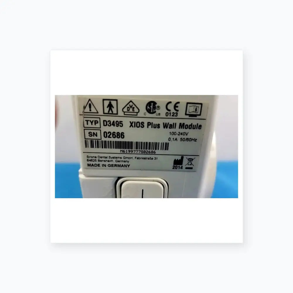 Sirona Xios D3495 Plus Dental Wall Module SR 02686 Dental Wall Module, second-hand product photo 9