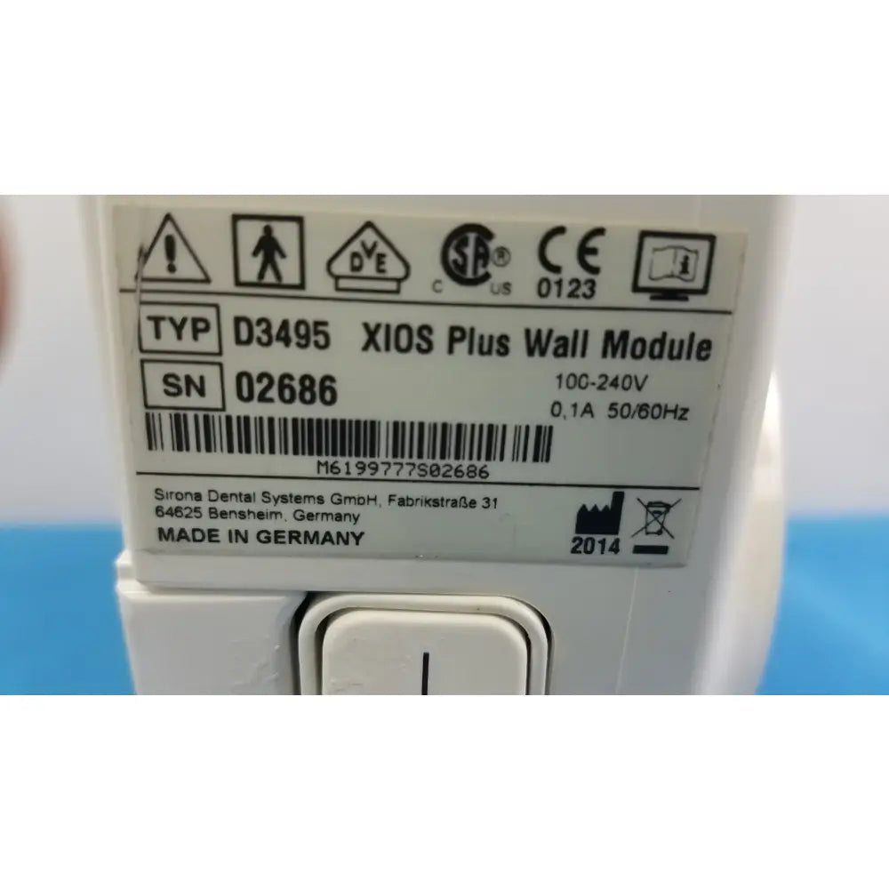Sirona Xios D3495 Plus Dental Wall Module SR 02686 Dental Wall Module, second-hand product photo 9