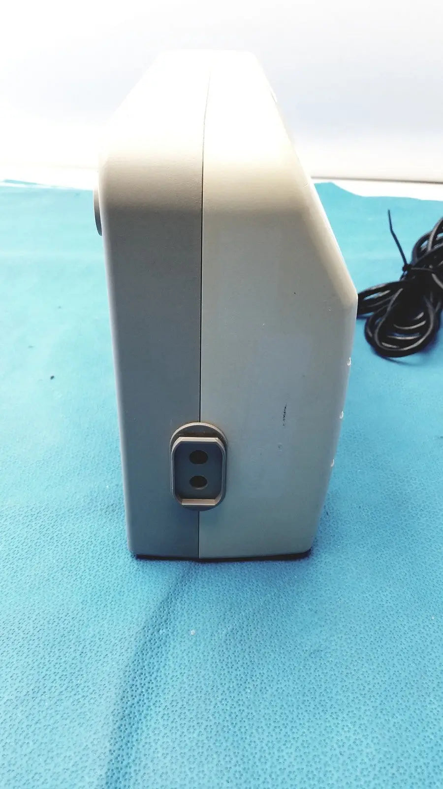 Beige plastic power supply unit with two circular ports for sizewise medical equipment air pump SW-AMPMAX-CP