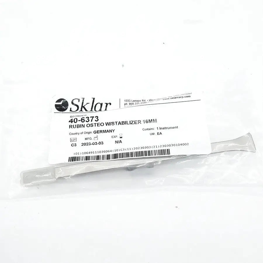 Sklar 40-6373 Rubin Osteotome with Stabilizer, 7-1/4", 16mm Osteotome, new product photo 1