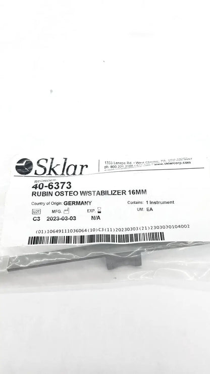 Sklar 40-6373 Rubin Osteotome with Stabilizer, 7-1/4", 16mm Osteotome, new product photo 3