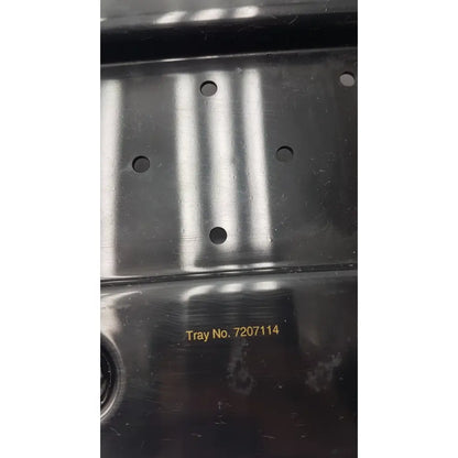 Black metal tray with circular holes and gold engraved label tray no for smith & nephew endoscopy portal accessory system