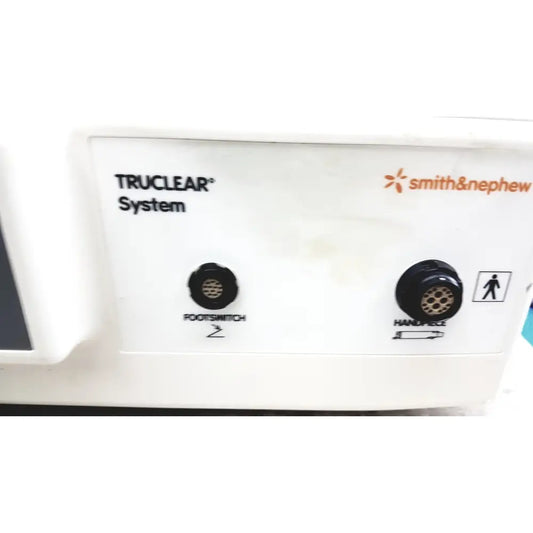 White smith & nephew truclear hysteroscopic morcellator console control panel with footswitch and handpiece ports