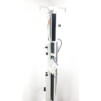 White and black medical iv pole with sleek modern design in smiths medical level 1 fluid warming system