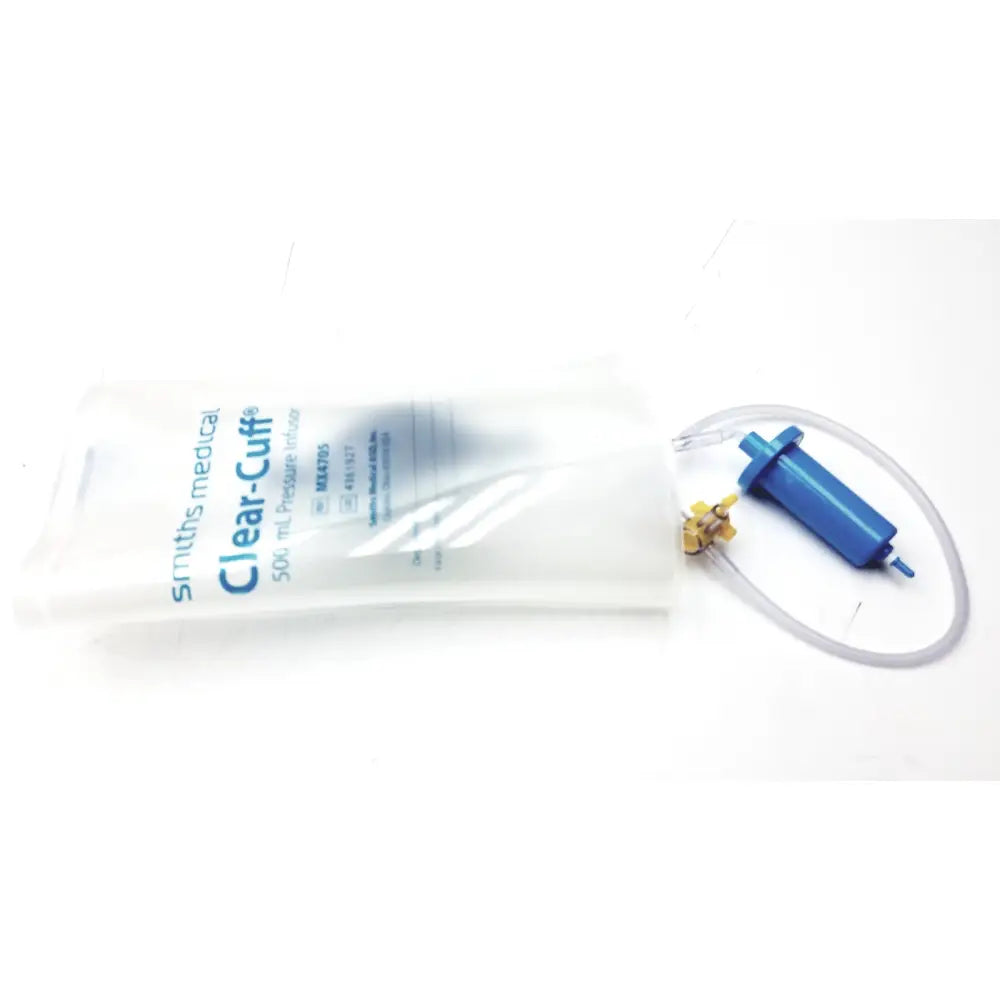 Smiths Medical MX4705 clear cuff pressure infusor 500 ml with transparent bag and blue pump for medical use