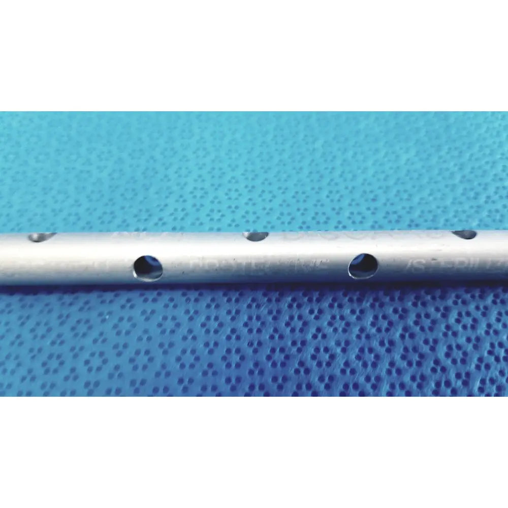 Silver-colored metal rod with evenly spaced holes for the snowden pencer 89-6132 pretzel articulating retractor