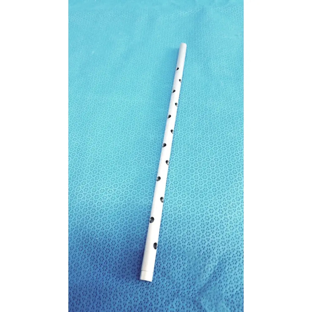 White plastic flute with evenly spaced black holes featured in snowden pencer pretzel articulating retractor model 89-6132