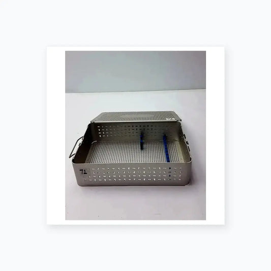 Reuse Medical Solid Brass Sterilization Storage Container With Lid Sterilization Trays & Cases, second-hand product photo 1